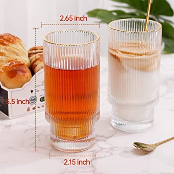 Drinking Glasses with Coffee Spoon (2pc Set) - Picture 3 of 4